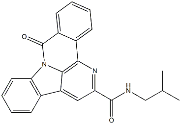 N-isobutyl-9-oxo-9H-benzo[c]indolo[3,2,1-ij][1,5]naphthyridine-2-carboxamide Structural