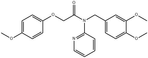 N-(3,4-dimethoxybenzyl)-2-(4-methoxyphenoxy)-N-(2-pyridinyl)acetamide Structural