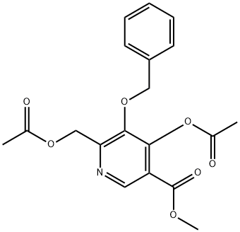 methyl 4-acetoxy-6-acetoxymethyl-5-benzyloxynicotinate Structural