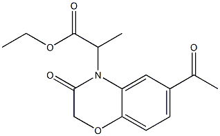 ethyl 2-(6-acetyl-3-oxo-2H-benzo[b][1,4]oxazin-4(3H)-yl)propanoate Structural