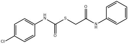 S-(2-oxo-2-(phenylamino)ethyl) (4-chlorophenyl)carbamothioate Structural