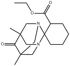 ethyl 5,7-dimethyl-6-oxo-1,3-diazaspiro[adamantane-2,1'-cyclohexane]-2'-carboxylate Structural