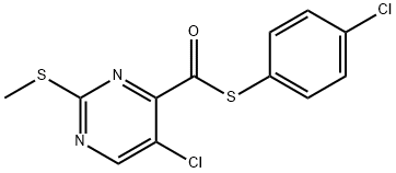 S-(4-chlorophenyl) 5-chloro-2-(methylthio)pyrimidine-4-carbothioate Structural
