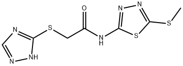 N-[5-(methylthio)-1,3,4-thiadiazol-2-yl]-2-(4H-1,2,4-triazol-3-ylthio)acetamide Structural