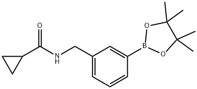 N-(3-(4,4,5,5-tetramethyl-1,3,2-dioxaborolan-2-yl)benzyl)cyclopropanecarboxamide Structural