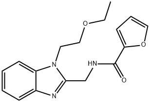 N-{[1-(2-ethoxyethyl)-1H-benzimidazol-2-yl]methyl}-2-furamide Structural