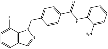 N-(2-Aminophenyl)-4-((7-fluoro-1H-indazol-1-yl)methyl)benzamide Structural