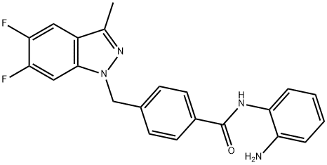 N-(2-Aminophenyl)-4-((5,6-difluoro-3-methyl-1H-indazol-1-yl)methyl)benzamide Structural