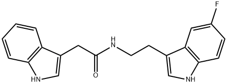 N-[2-(5-fluoro-1H-indol-3-yl)ethyl]-2-(1H-indol-3-yl)acetamide Structural