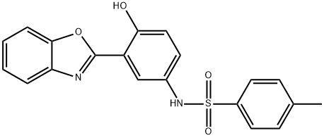 N-[3-(1,3-benzoxazol-2-yl)-4-hydroxyphenyl]-4-methylbenzenesulfonamide Structural