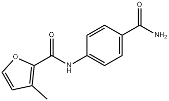 N-(4-carbamoylphenyl)-3-methylfuran-2-carboxamide Structural