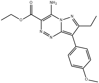 ethyl 4-amino-7-ethyl-8-(4-methoxyphenyl)pyrazolo[5,1-c][1,2,4]triazine-3-carboxylate Structural