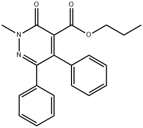 propyl 2-methyl-3-oxo-5,6-diphenyl-2,3-dihydropyridazine-4-carboxylate Structural