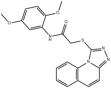 N-(2,5-dimethoxyphenyl)-2-([1,2,4]triazolo[4,3-a]quinolin-1-ylsulfanyl)acetamide Structural