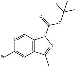 tert-butyl 5-bromo-3-methyl-1H-pyrazolo[3,4-c]pyridine-1-carboxylate Structural