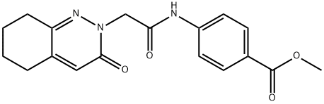 methyl 4-(2-(3-oxo-5,6,7,8-tetrahydrocinnolin-2(3H)-yl)acetamido)benzoate Structural