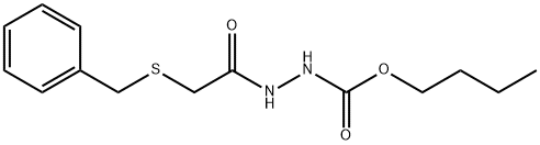butyl 2-(2-(benzylthio)acetyl)hydrazinecarboxylate Structural