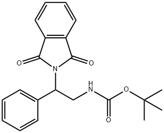 tert-butyl 2-(1,3-dioxoisoindolin-2-yl)-2-phenylethylcarbamate Structural
