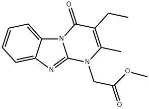 methyl (3-ethyl-2-methyl-4-oxopyrimido[1,2-a]benzimidazol-1(4H)-yl)acetate Structural