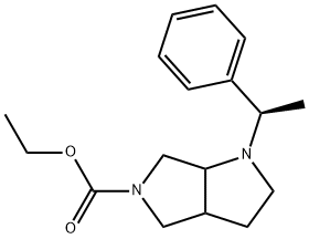 Ethyl 1-[(R)-1-Phenylethyl]hexahydropyrrolo[3,4-b]pyrrole-5(1H)-carboxylate Structural