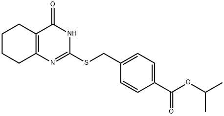 isopropyl 4-(((4-hydroxy-5,6,7,8-tetrahydroquinazolin-2-yl)thio)methyl)benzoate Structural
