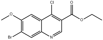 ethyl 7-bromo-4-chloro-6-methoxyquinoline-3-carboxylate Structural