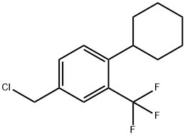 Benzene, 4-(chloromethyl)-1-cyclohexyl-2-(trifluoromethyl)- Structural