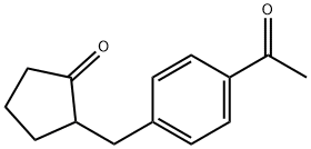 2-[(4-Acetylphenyl)methyl]cyclopentan-1-one Structural