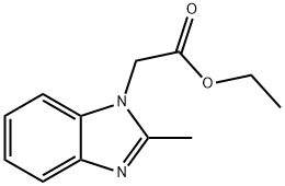 ethyl 2-(2-methyl-1H-benzo[d]imidazol-1-yl)acetate Structural