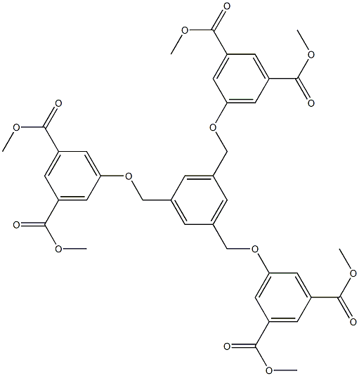 hexamethyl 5,5',5''-((benzene-1,3,5-triyltris(methylene))tris(oxy))triisophthalate Structural