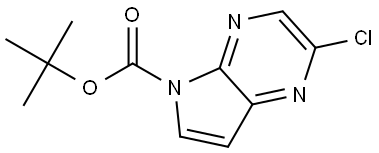 tert-Butyl 2-chloro-5H-pyrrolo[2,3-b]pyrazine-5-carboxylate Structural