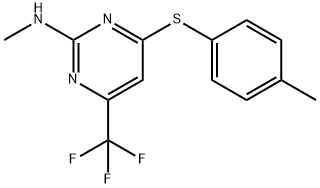 N-methyl-4-(p-tolylthio)-6-(trifluoromethyl)pyrimidin-2-amine Structural