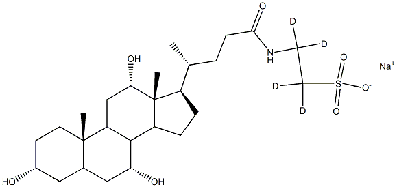 Taurocholic Acid D4 Sodium Salt Structural