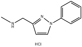 Methyl[(1-phenyl-1H-pyrazol-3-yl)methyl]amine hydrochloride Structural
