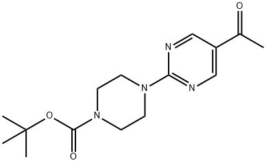 tert-butyl 4-(5-acetylpyrimidin-2-yl)piperazine-1-carboxylate Structural