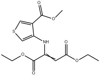 DIETHYL 2-((4-(METHOXYCARBONYL)THIOPHEN-3-YL)AMINO)BUT-2-ENEDIOATE Structural