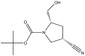 tert-Butyl (2S,4S)-4-cyano-2-(hydroxymethyl)pyrrolidine-1-carboxylate Structural