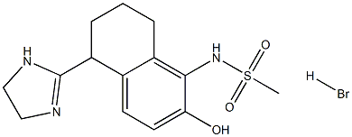 N-[5-(4,5-dihydro-1H-imidazol-2yl)-2-hydroxy-5,6,7,8-tetrahydronaphthalen-1-yl]methanesulphonamide hydrobromide Structural