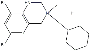 6,8-dibromo-3-cyclohexyl-3-methyl-1,2,3,4-tetrahydroquinazolin-3-ium iodide