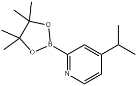 4-isopropyl-2-(4,4,5,5-tetramethyl-1,3,2-dioxaborolan-2-yl)pyridine Structural