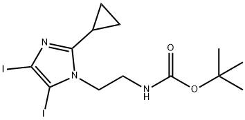 tert-butyl (2-(2-cyclopropyl-4,5-diiodo-1H-imidazol-1-yl)ethyl)carbamate Structural