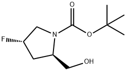 TERT-BUTYL (2R,4S)-4-FLUORO-2-(HYDROXYMETHYL)PYRROLIDINE-1-CARBOXYLATE Structural