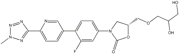 (5R)-5-((2,3-dihydroxypropoxy)methyl)-3-(3-fluoro-4-(6-(2-methyl-2H-tetrazol-5-yl)pyridin-3-yl)phenyl)oxazolidin-2-one