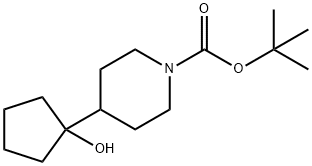 tert-butyl 4-(1-hydroxycyclopentyl)piperidine-1-carboxylate Structural