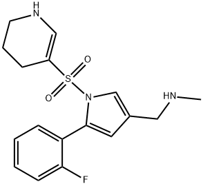 1-(5-(2-fluorophenyl)-1-((1,4,5,6-tetrahydropyridin-3-yl)sulfonyl)-1H-pyrrol-3-yl)-N-methylmethanamine