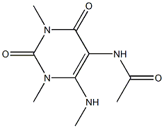 Uracil,  5-acetamido-1,3-dimethyl-6-methylamino-  (6CI) Structural