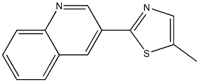 Quinoline, 3-(5-methyl-2-thiazolyl)- (4CI) Structural