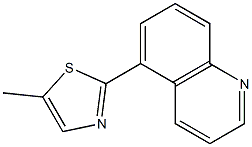 Quinoline, 5-(5-methyl-2-thiazolyl)- (4CI) Structural