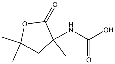 Valeric  acid,  -alpha--carboxyamino--gamma--hydroxy--alpha-,-gamma--dimethyl-,  -gamma--lactone  (4CI) Structural