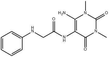 Uracil,  6-amino-5-(2-anilinoacetamido)-1,3-dimethyl-  (5CI) Structural